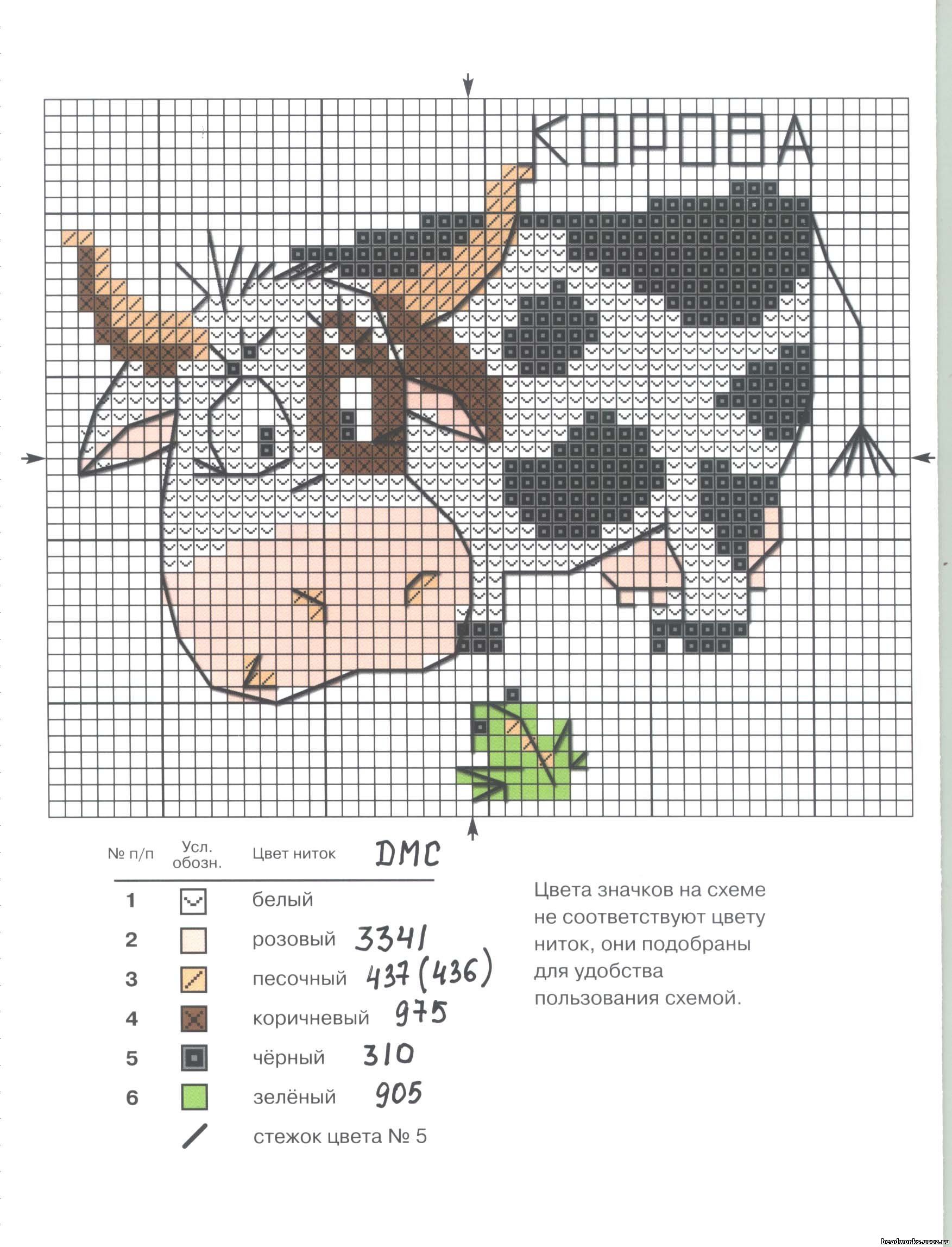 Характеристики: Вышивки крестом Luca-S B046 Красная корова
